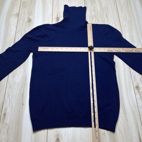 Robert Maynard Womens 100% Cashmere Blue Turtle Neck Sweater Small Scotland VTG - Picture 15 of 16